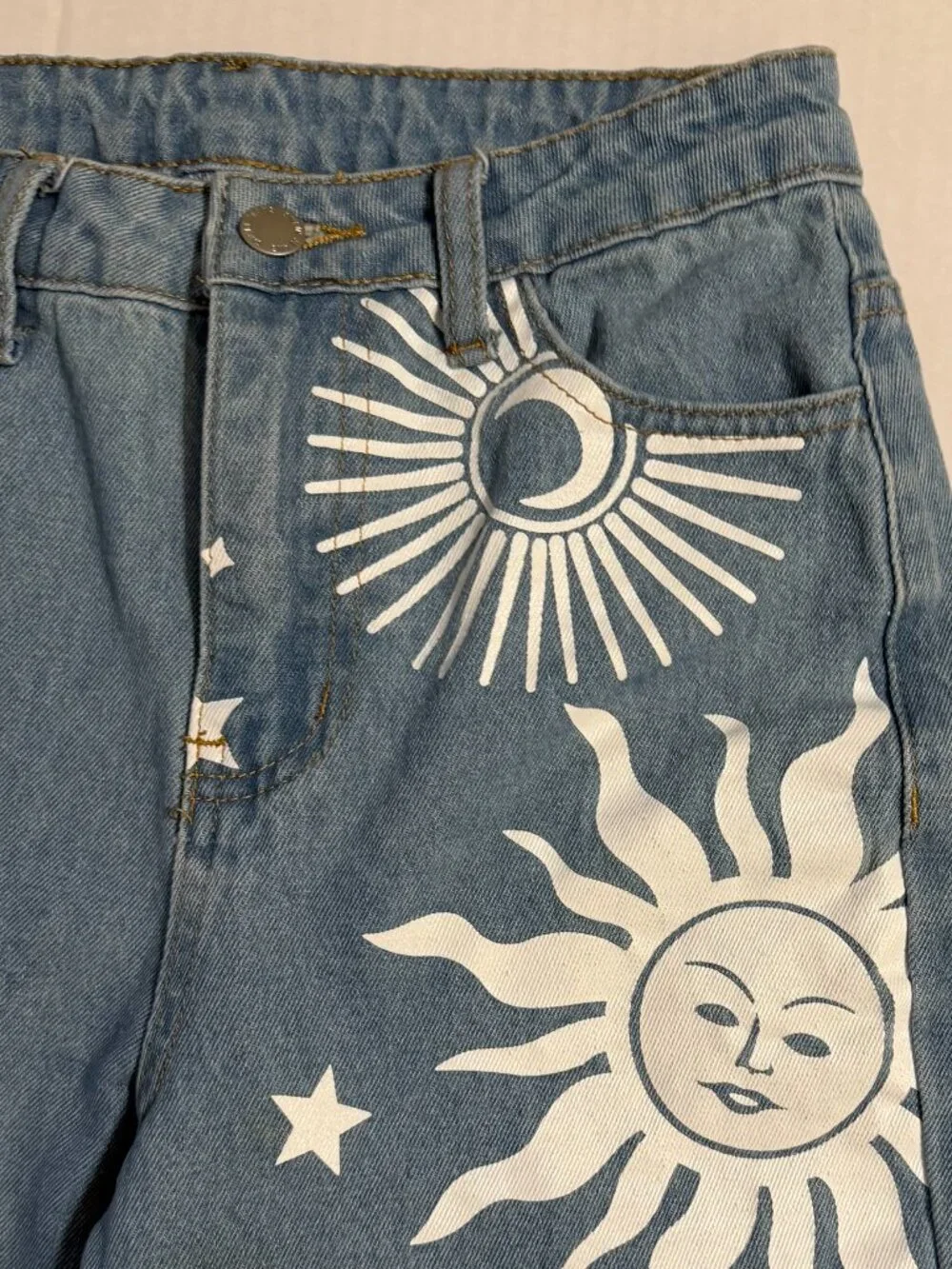 Shein Teen Girls ‘Sun & Moon’ High Waist Jeans*